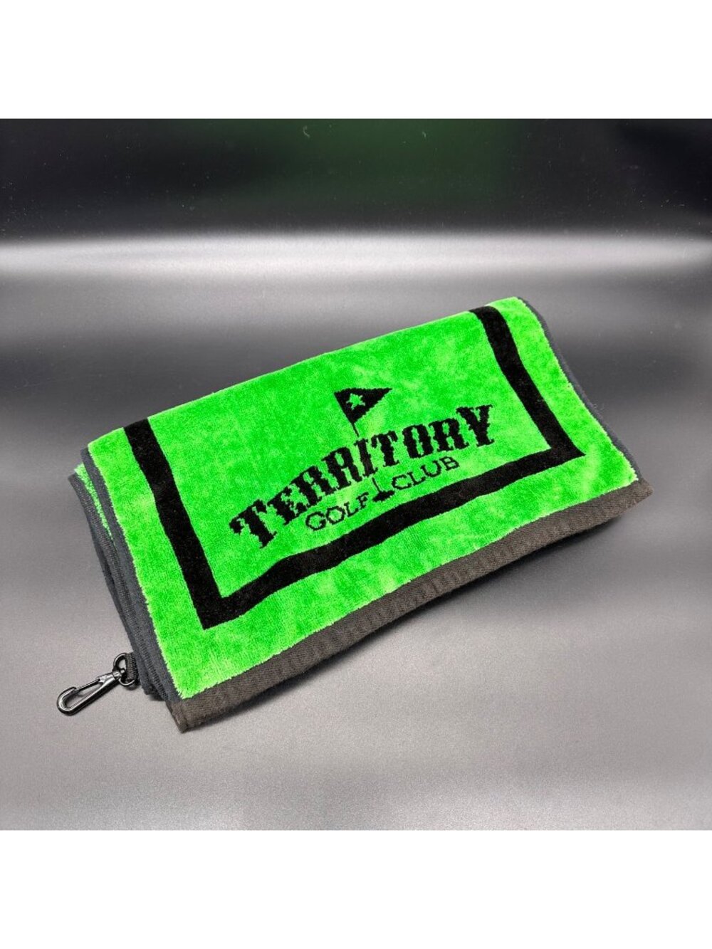 Territory Golf Club Green Black Golf Towel Clip Cotton USA Sports Accessory